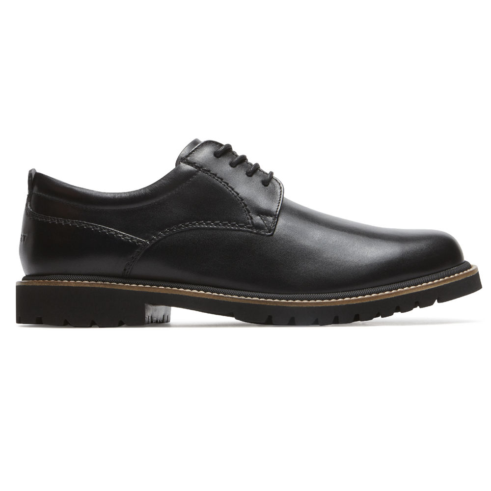 Rockport Oxfords Herre Svart - Marshall Plain Toe - FWGM52684